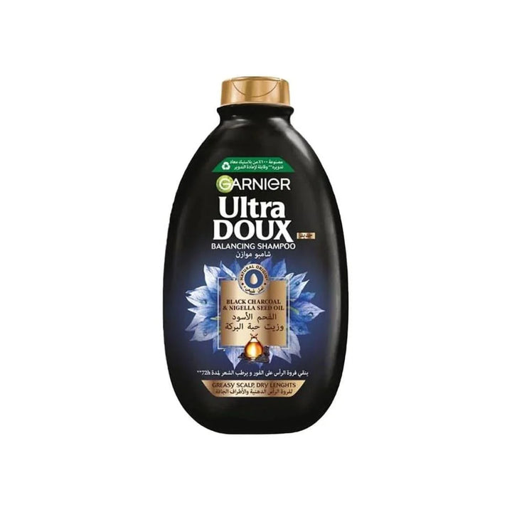 Garnier Ultra Doux Charcoal Shampoo - 400ml | غارنييه شامبو بالفحم الأسود للشعر الباهت - 400 مل