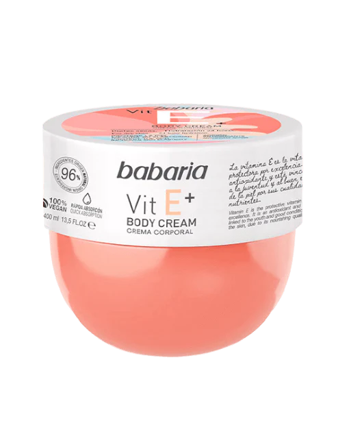 BABARIA Vit E Body Cream - 400ml | باباريا كريم مرطب للجسم بفيتامين اي - 400 مل