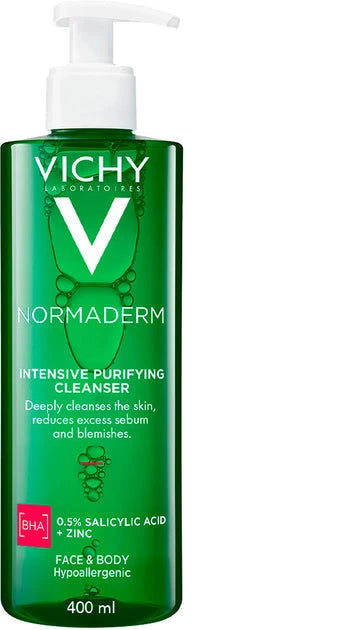 VICHY Normaderm Gel for cleansing oily skin of face and body - 400ml | فيشي غسول للوجه و الجسم - 400 مل