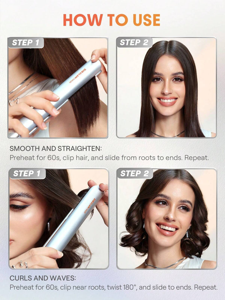 SHEGLAM Travel Buddy Mini Hair Straightener | شيكلام جهاز تمليس الشعر الصغير