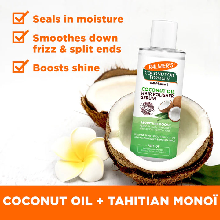 PALMER'S Coconut Oil Formula Moisture Boost Hair Polisher Serum - 178ml | بالميرز زيت جوز الهند للشعر - 178 مل