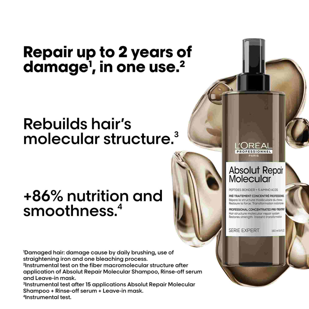 L’Oréal Absolut Repair Molecular - 190ml | لوريال بخاخ لعلاج الشعر التالف - 190 مل