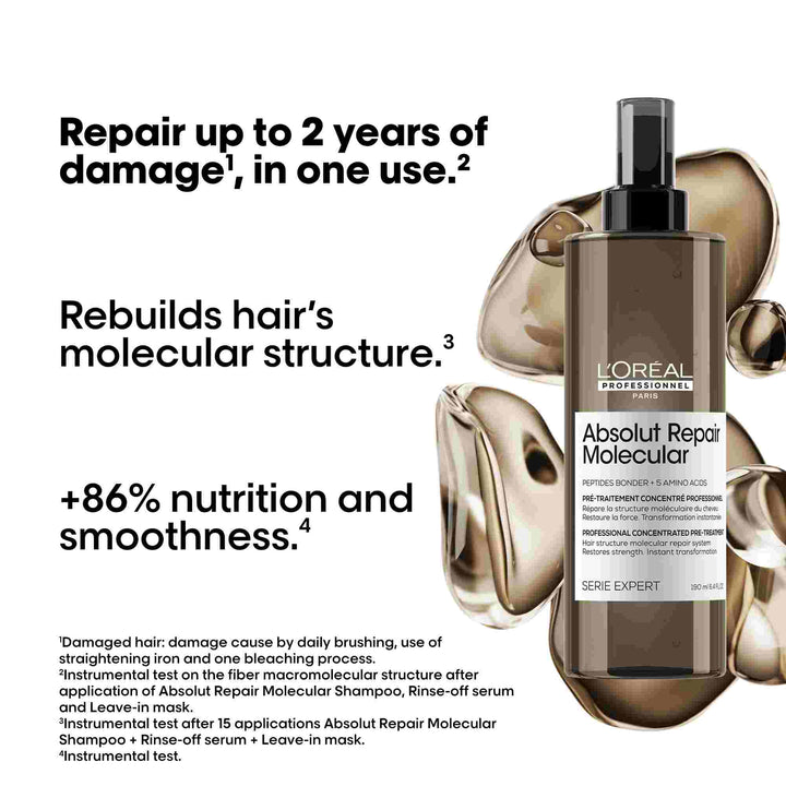 L’Oréal Absolut Repair Molecular - 190ml | لوريال بخاخ لعلاج الشعر التالف - 190 مل