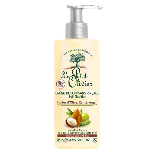 Le Petit Olivier No-Rinse Hair Care Cream Nutritional Care Olive, Shea and Argan Oils, Dry and Damaged Hair - 200ml | لو بيتي أوليفييه كريم لتغذية الشعر الجاف و المتضرر بزبدة الشيا, زيت الزيتون و الأرغان - 200 مل