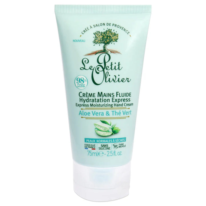 Express Moisturizing Hand Cream  Aloe Vera and Green Tea - 75ml | لي بيتيت اوليفر كريم لليدين بالالوفيرا و الشاي الخضر - 75 مل