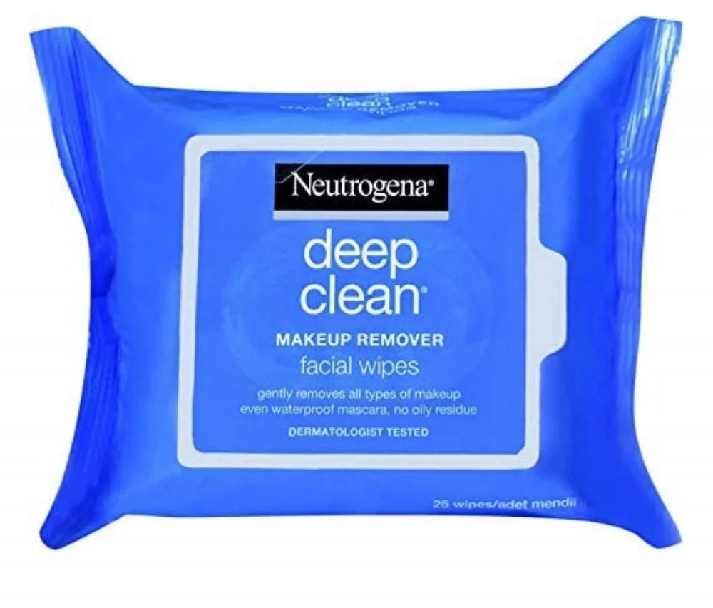 Neutrogena Deep Clean Makeup Remover Facial Wipes - 25 Wipes | نيتروجينا مناديل لإزالة المكياج - 25 منديل