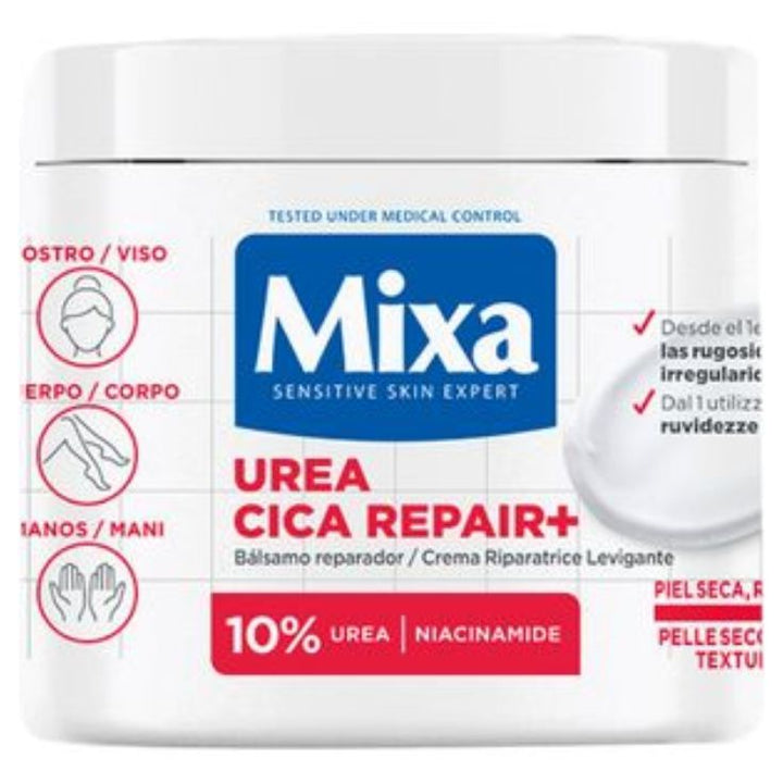 Mixa urea cica balm repair - 400ml | ميكسا كريم مرمم باليوريا و السيكا للجسم - 400 مل