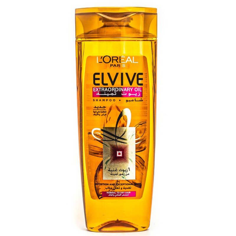 L’Oreal Elvive Extraordinary Oil Dry Hair Shampoo - 400ml  |لوريال شامبو مغذي للشعر العادي والجاف - 400 مل