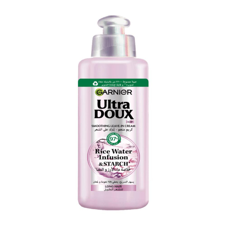 Garnier Ultra Doux Smoothing Leave-In Cream Rice Water - 200ml | غارنييه ليف ان بماء الأرز - 200 مل