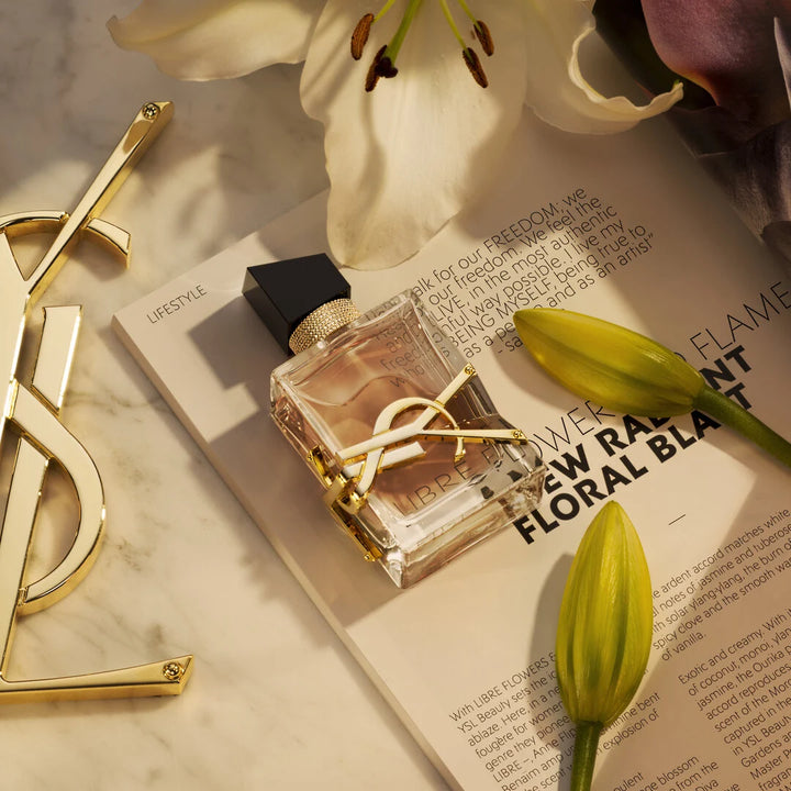 YSL Libre Flowers & Flames Edp - 90ml | ايف سان لوران عطر ليبر فلاورز آند فلامز أو دو بارفان للنساء - 90 مل