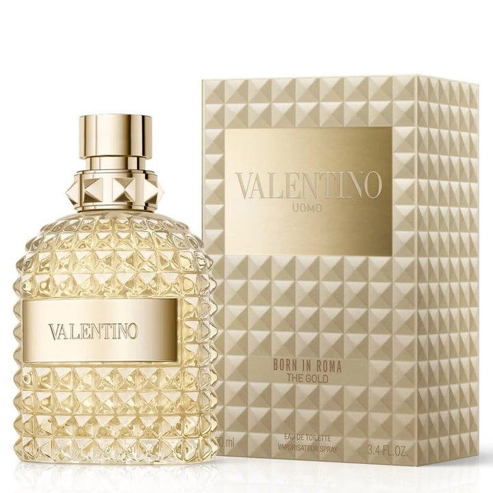 VALENTINO Uomo Born In Roma The Gold EDT - 100ml | عطر فالنتينو اومو  بورن إن روما ذا غولد للرجال 100 مل