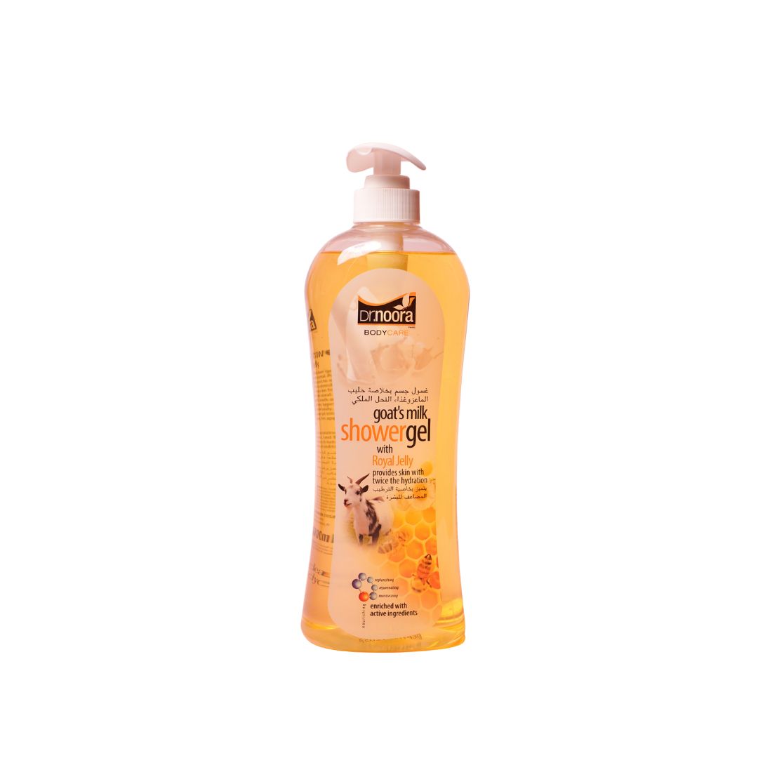 Dr.Noora Goats Milk Shower Gel With Royal Jelly - 1000ml | د. نورا جل الاستحمام - 1000 مل