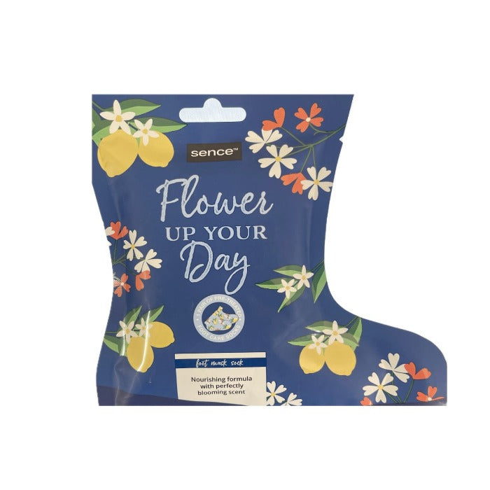 Sence Beauty Flower Up Your Day Foot Mask Sock - 2x20ml | سينس بيوتي ماسك للأقدام - 2x20 مل