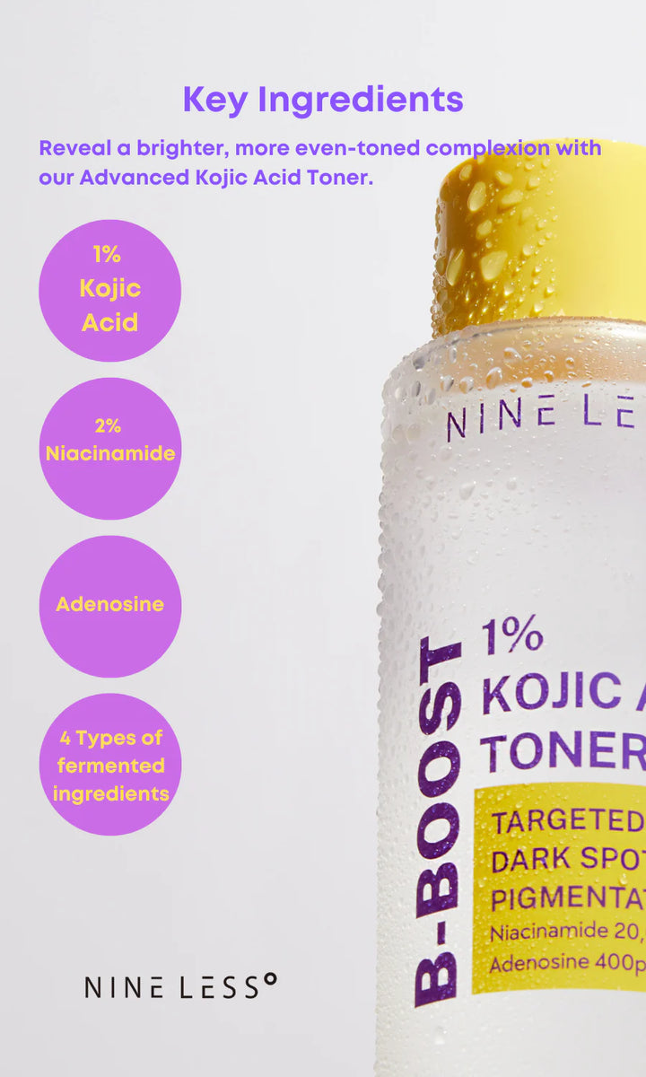 NINE LESS B-Boost 1% Kojic Acid Toner - 200ml | ناين ليس تونر الكوجك اسيد 1% - 200 مل