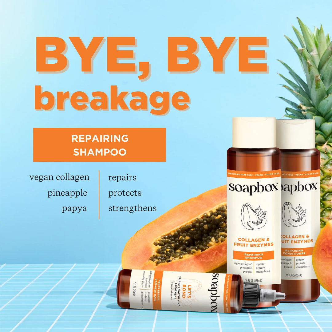 Soapbox Collagen and Fruit Enzymes Repairing Hair Shampoo - 473ml | سوب بوكس شامبو مرمم للشعر - 473 مل