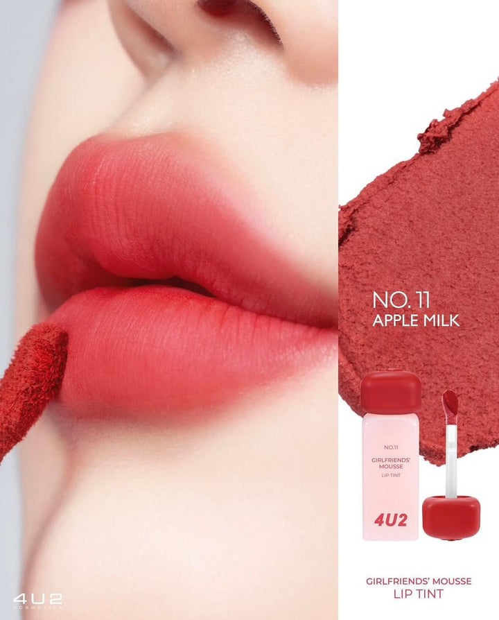 4U2 GIRLFRIENDS' MOUSSE LIP TINT - 3g | أحمر شفاه موس – 3 جم