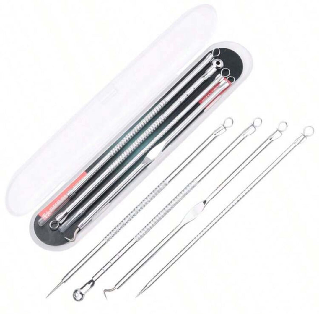 5-piece acne tool set | مجموعة أدوات إزالة الرؤوس السوداء و حب الشباب - 5 قطع