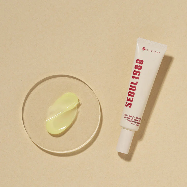 K - SECRET Seoul 1988 Eye Cream : Retinal Liposome 4% + Fermented Bean - 30ml | ك سيكريت سيول كريم العين بالريتينال - 30 مل