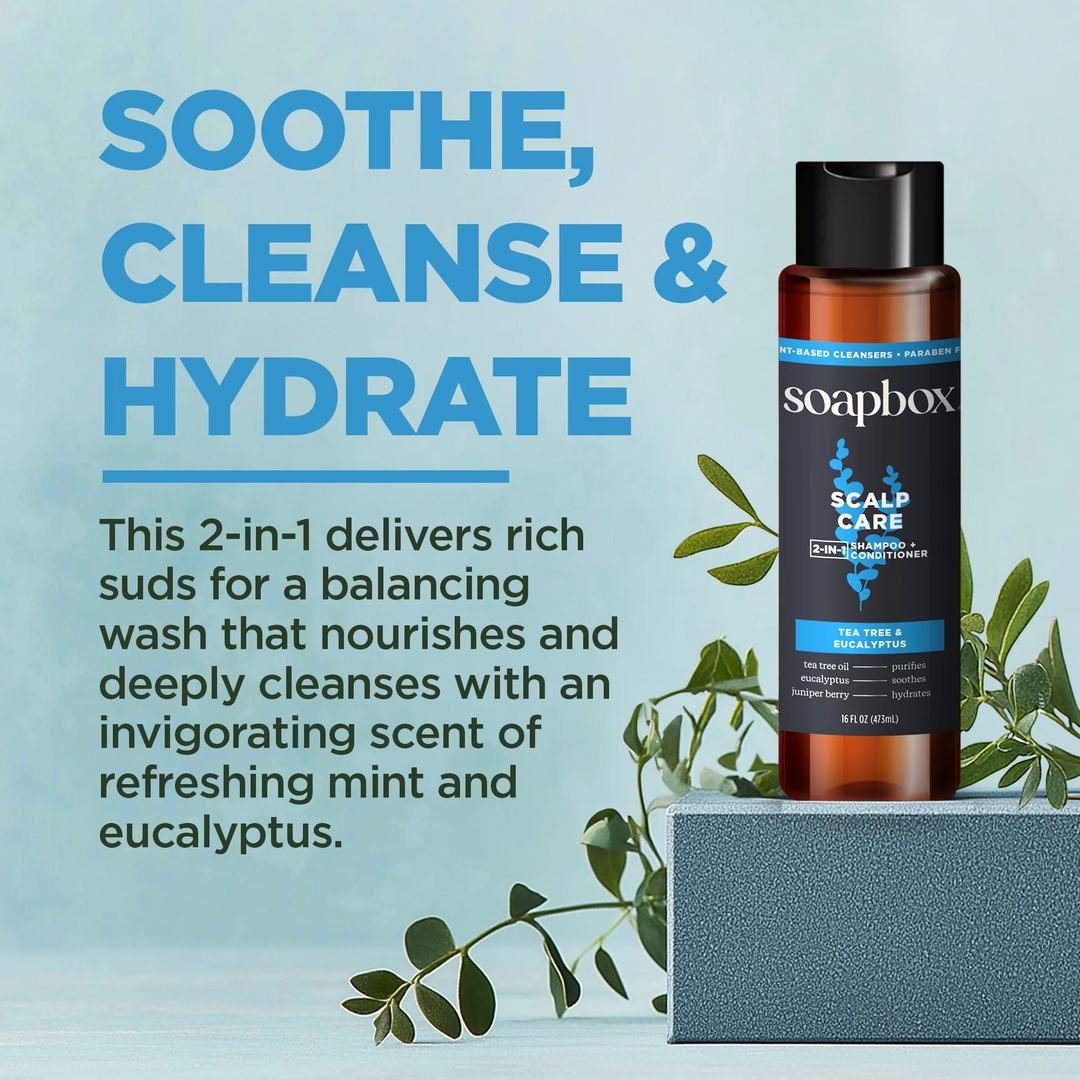 Soapbox Wholesale Men's Scalp Care 2-in-1 Shampoo and Conditioner - 473ml | سوب بوكس بلسم و شامبو 2 في 1 للرجال - 473 مل