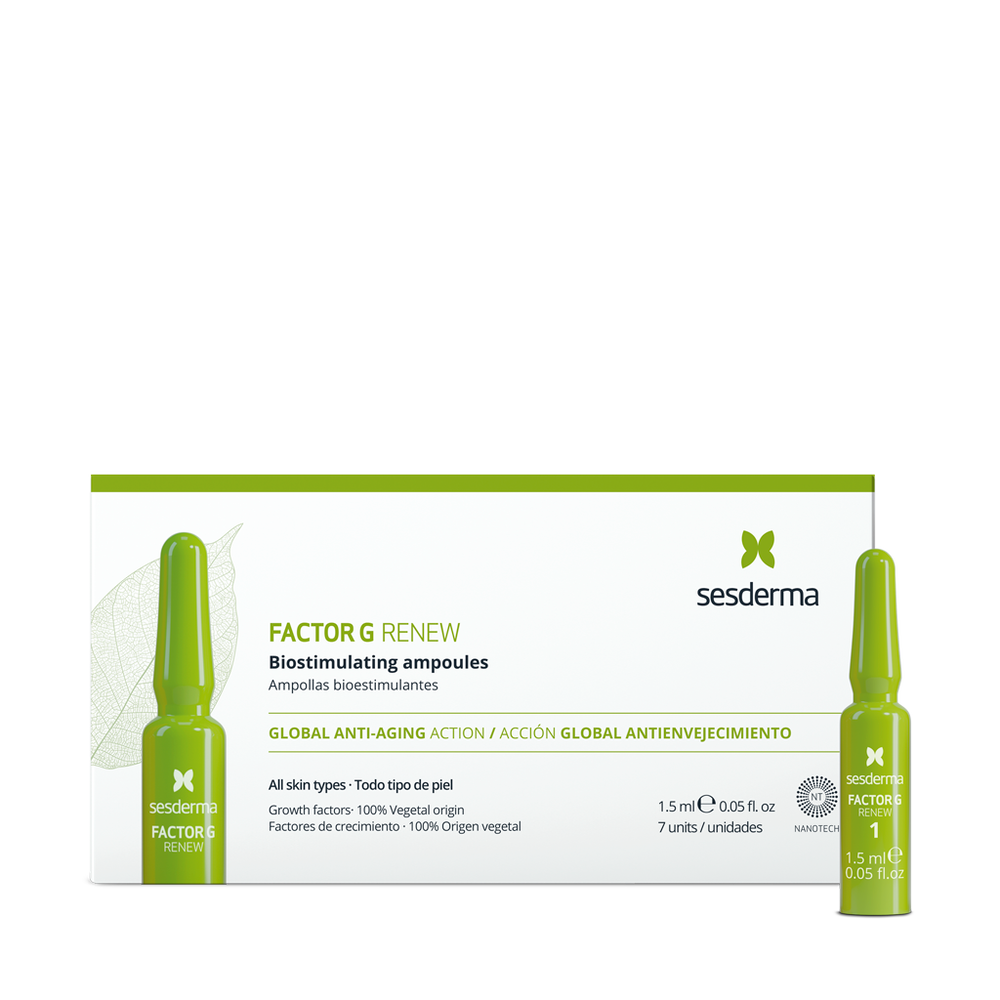 Sesderma FACTOR G RENEW Bio-stimulating Ampoules. - 7pcs - 2ml | سيسديرما امبولات لتجديد البشرة - ٧ قطع - ٢ مل
