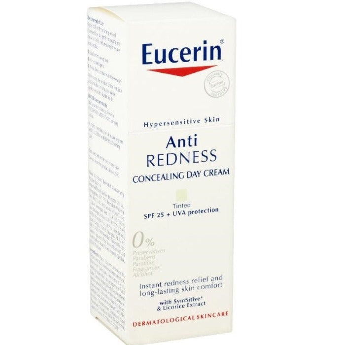 Eucerin Anti-Redness concealing day cream SPF25 Tinted - 50ml | يوسيرين كريم النهار لإخفاء الاحمرار مع لون - 50 مل