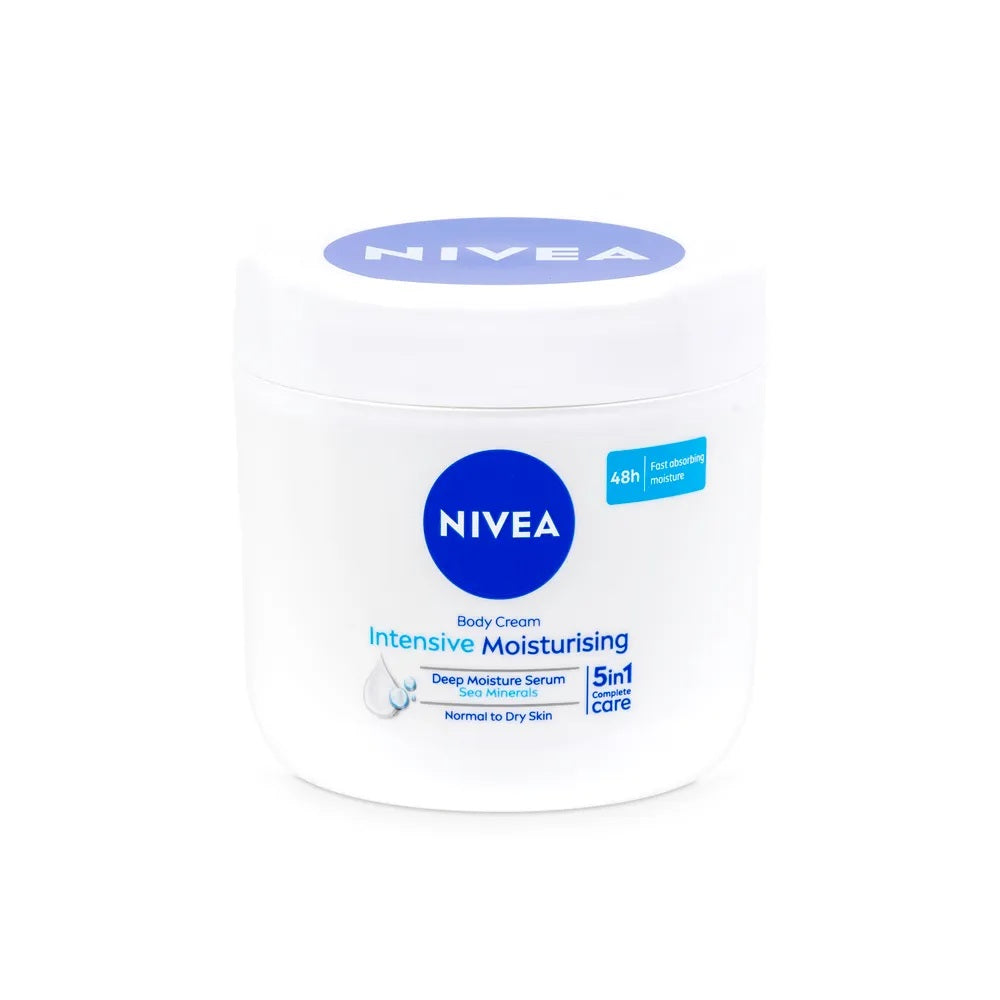 NIVEA Body Cream deep Moisture Serum Almond Oil & Vitamin E - 400ml|  نيفيا كريم مرطب العميق للجسم بزيت اللوز والفيتامين اي