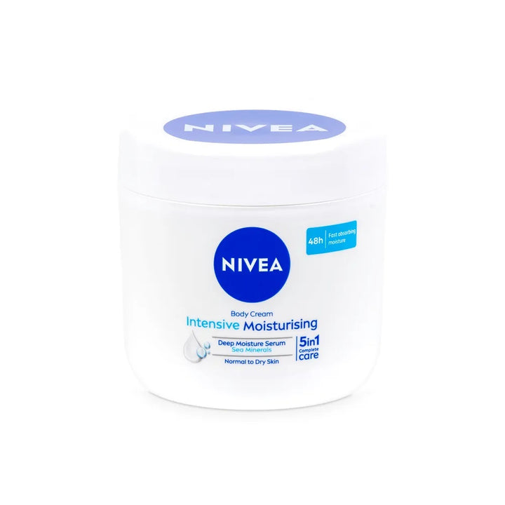 NIVEA Body Cream deep Moisture Serum Almond Oil & Vitamin E - 400ml|  نيفيا كريم مرطب العميق للجسم بزيت اللوز والفيتامين اي