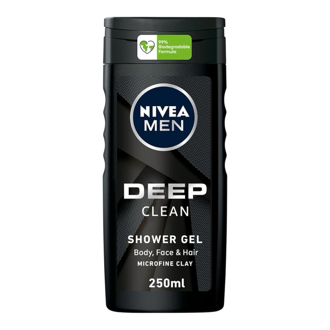 NIVEA Shower Gel Deep Clean - 250 ml | نيفيا جل الاستحمام تنظيف عميق - 250 مل
