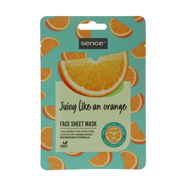 Sence Beauty Juicy Like An Orange Face Sheet Mask - 20ml | سينس بيوتي ماسك ورقي للوجه - 20 مل