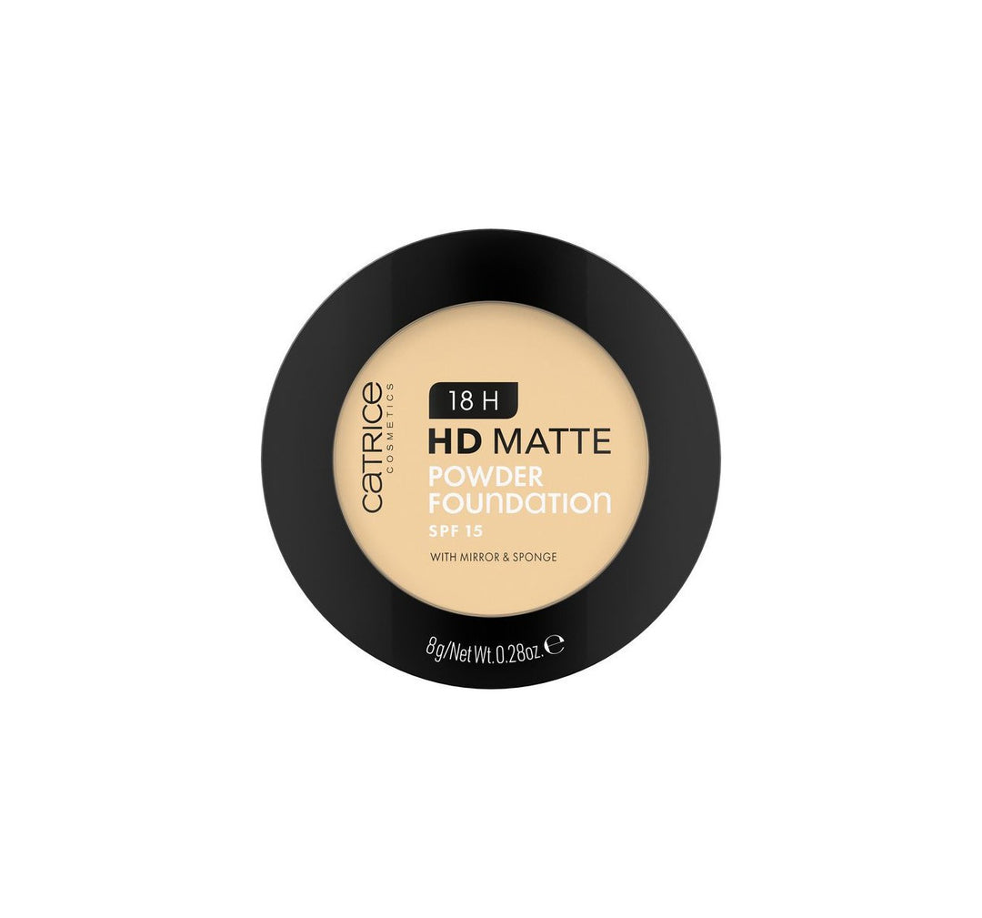 Catrice 18H Hd Matte Powder Foundation - 8g | كاتريس كريم أساس بودرة 18 ساعة بتأثير مطفي - 8 غرام
