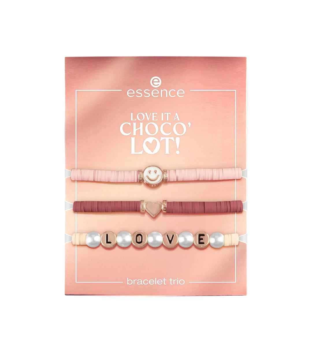Essence Love It A Choco'lot Bracelet trio | ايسنس أساور لوف ايت شوكو