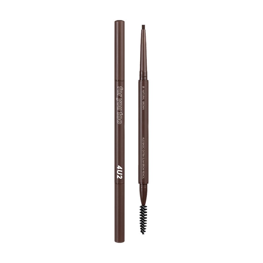 4U2 BASIC EXTRA SLIM BROW PENCIL - 0.08g | فور يو تو قلم تحديد الحواجب - 0.08 غرام