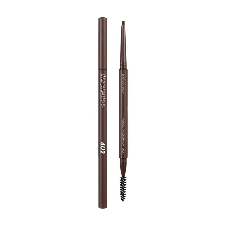 4U2 BASIC EXTRA SLIM BROW PENCIL - 0.08g | فور يو تو قلم تحديد الحواجب - 0.08 غرام