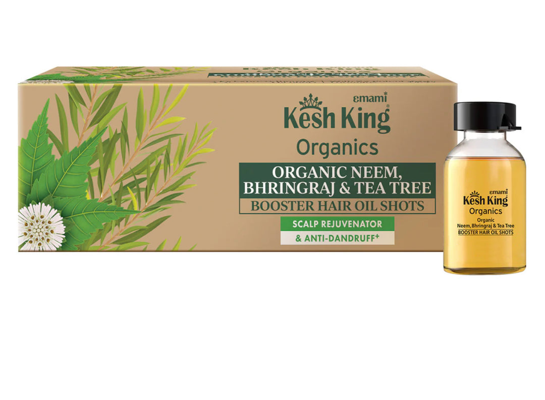 Kesh King Organic Bhringraj & Curry leaves Anti - Dandruff - 8vialsx6ml | كيش كينج زيت لمعالجة القشرة - 8 عبوات x 6 مل