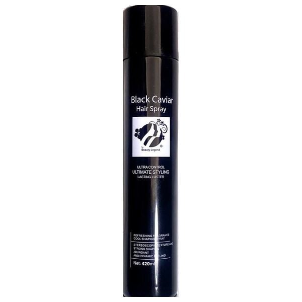 Top Beauty Legend BLACK CAVIAR HAIR SPRAY - 420ml | اسطورة الجمال بخاخ مثبت للشعر - 420 مل