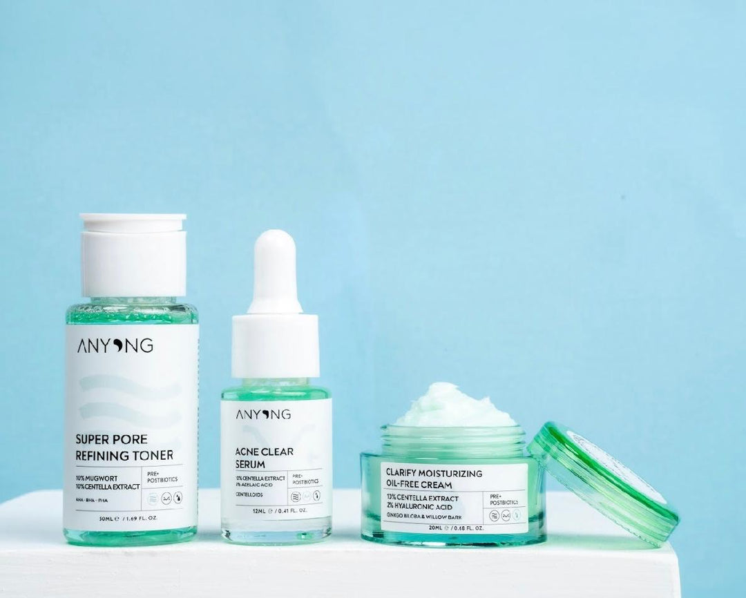 ANYONG Anti - Acne Kit 3 Steps To Smooth The Skin | انيونغ مجموعة العناية بالبشرى لمعالجة حب الشباب والؤوس السوداء