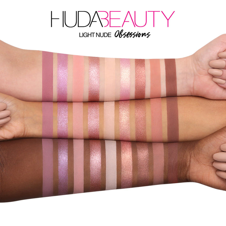 Huda Beauty Nude Light Eyeshadow Palette - 9x1.1g | هدى بيوتي باليت لايت نود اي شادو - 9x1.1 غرام
