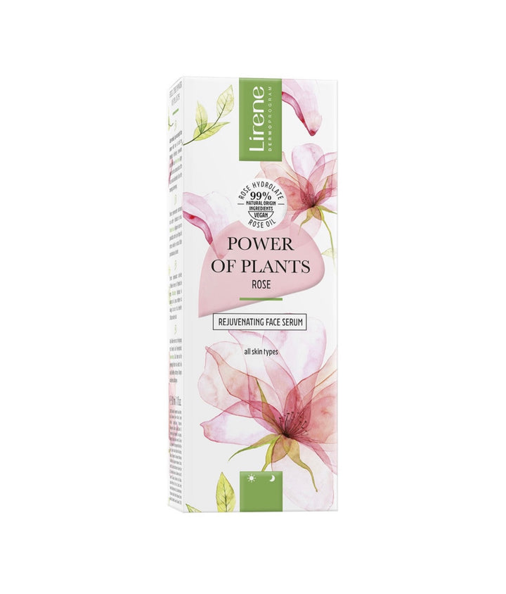 Lirene Power Of Plants Rejuvenating Face Serum Rose - 30ml | ليرين سيروم ماء الورد لتجديد بشرة الوجه - 30 مل