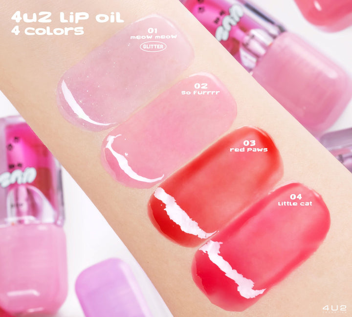 4U2 LIP OIL - 3.8ml| فور يو تو زيت للشفاه -3.8 غرام