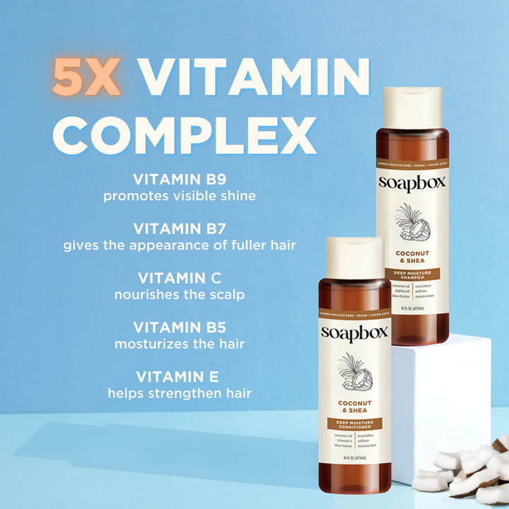 Soapbox Shampoo Moisture & Nourish Coconut Oil - 473ml| سوب بوكس شامبو للشعر بزيت جوز الهند -473 مل