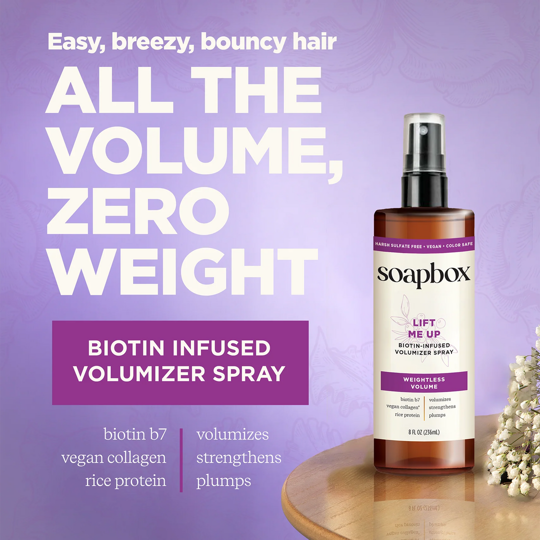 Soapbox Lift Me Up Volumizing Hair Treatment Lightweight Volumizing Spray - 236ml | سوب بوكس بخاخ للشعر الخفيف لزيادة حجمه - 236 مل