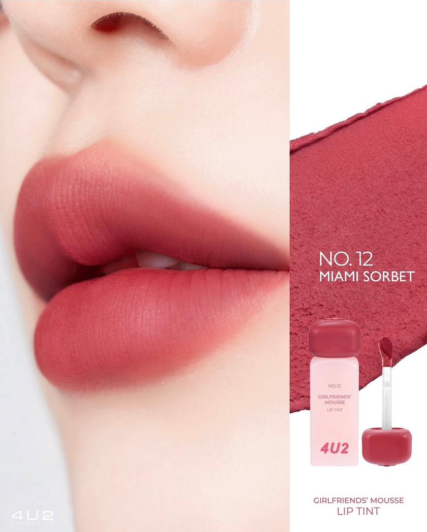 4U2 GIRLFRIENDS' MOUSSE LIP TINT - 3g | أحمر شفاه موس – 3 جم