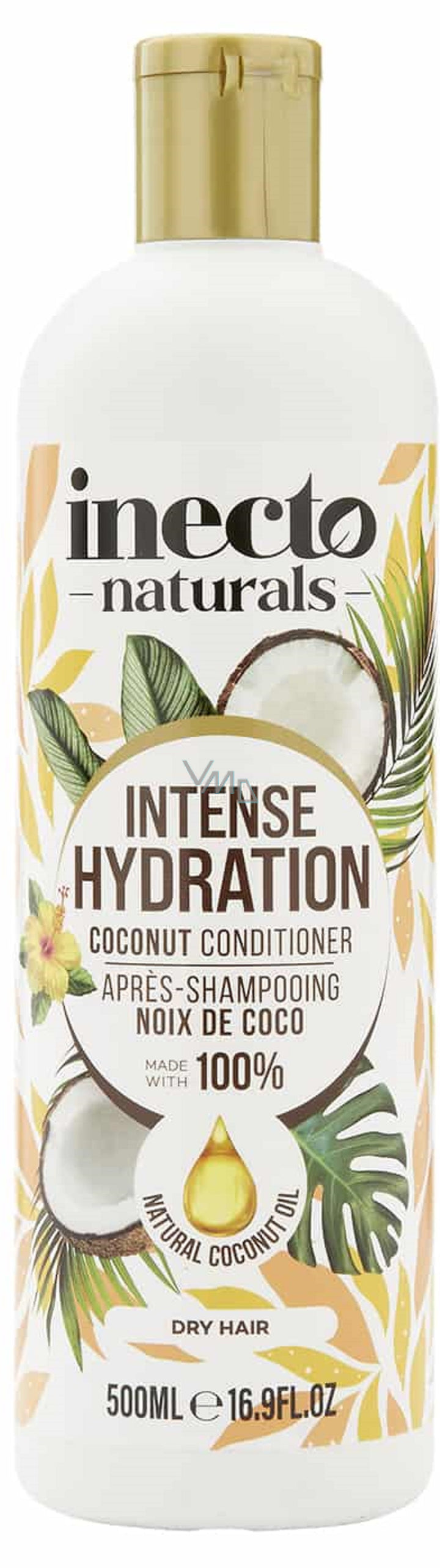 inecto natural Intense Hydration Coconut Conditioner - 500ml | إنكتو بلسم للشعر الجاف والمتضرر - 500 مل