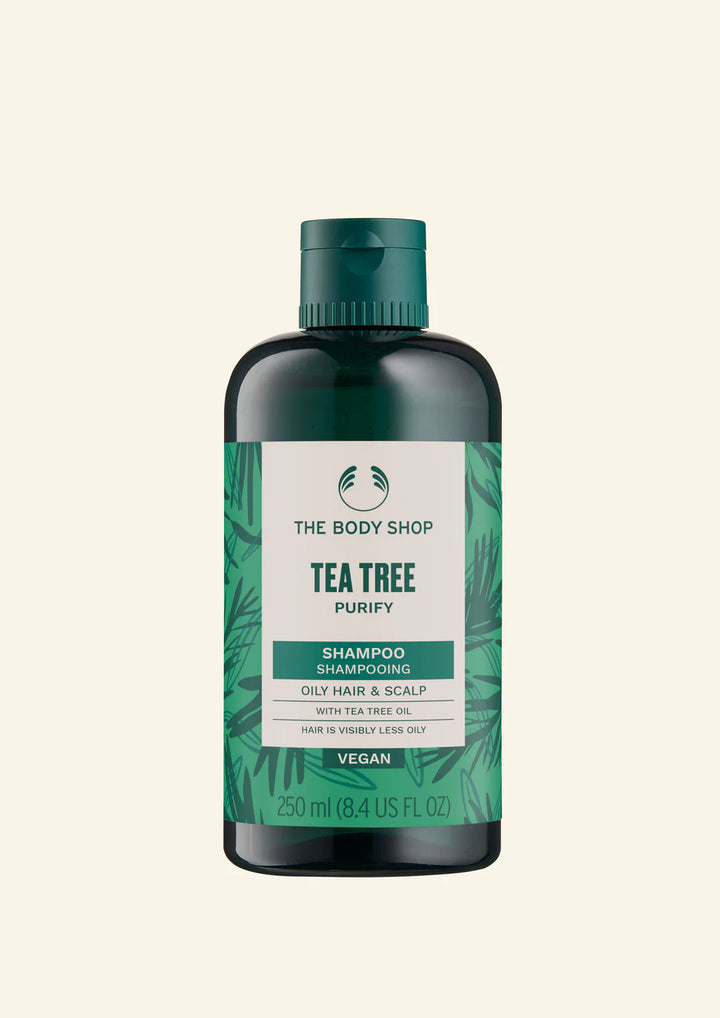 The Body Shop Tea Tree Purify Shampoo Oily Hair & Scalp - 250ml | ذا بودي شوب شامبو منقي لفروة الرأس الدهنية بزيت شجرة الشاي - 250 مل