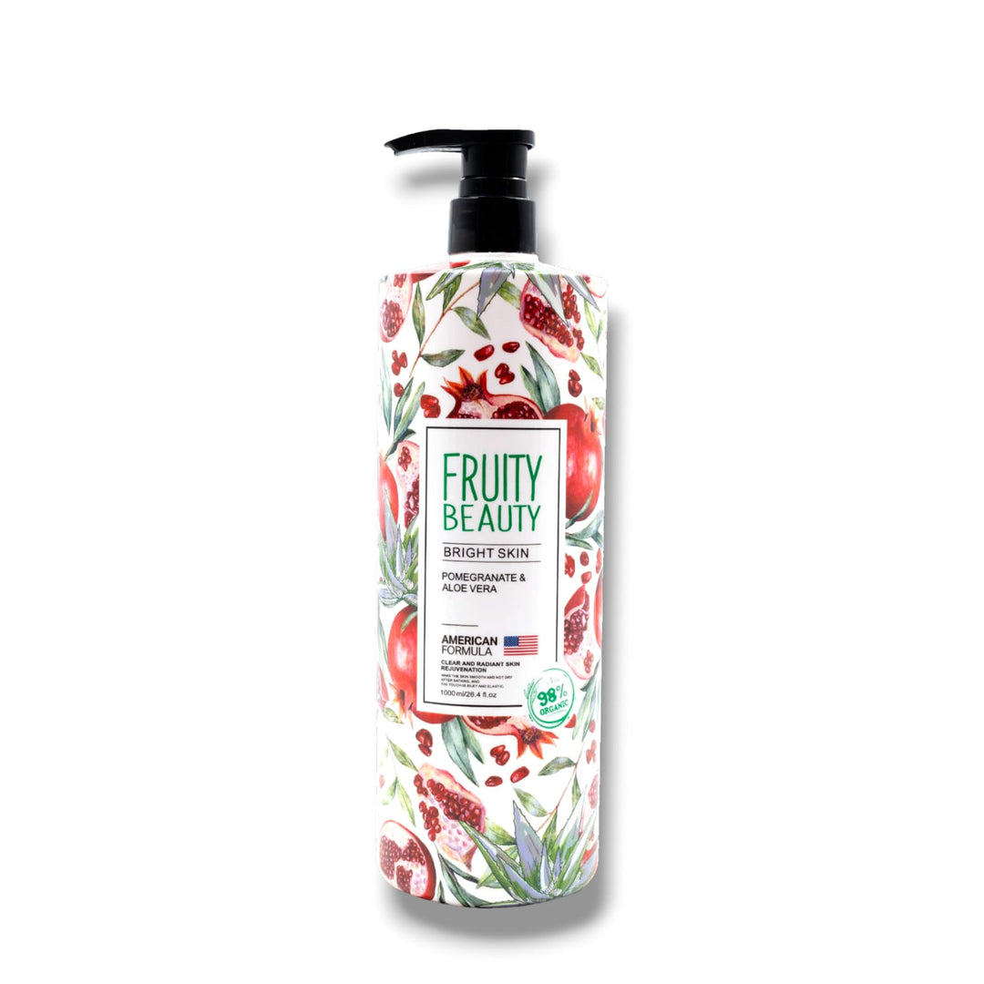 FRUITY BEAUTY Bright Skin Body Wash with Pomegranate & Alove Vera - 1000ml | فروتي بيوتي جل استحمام بالرمان و الالوفيرا - 1000 مل