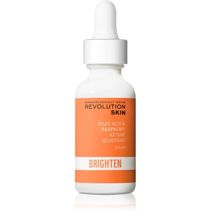 Revolution Brighten Kojic Acid & Raspberry Ketone Glucoside Serum - 30ml | ريفلوشن سيروم الكوجك أسيد و جلوكوزيد الكيتون التوتي - 30 مل