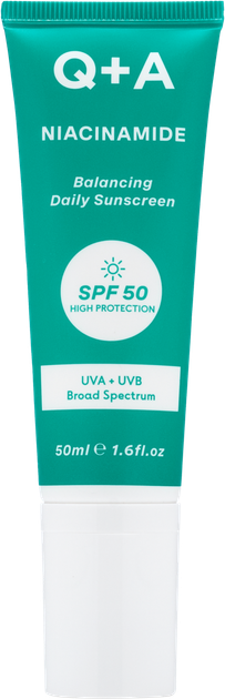 Q+A Balancing sunscreen face cream Spf50 - 50ml | كيو بلس ايه كريم واقي شمسي لموازنة الزيوت spf50 - 50 مل