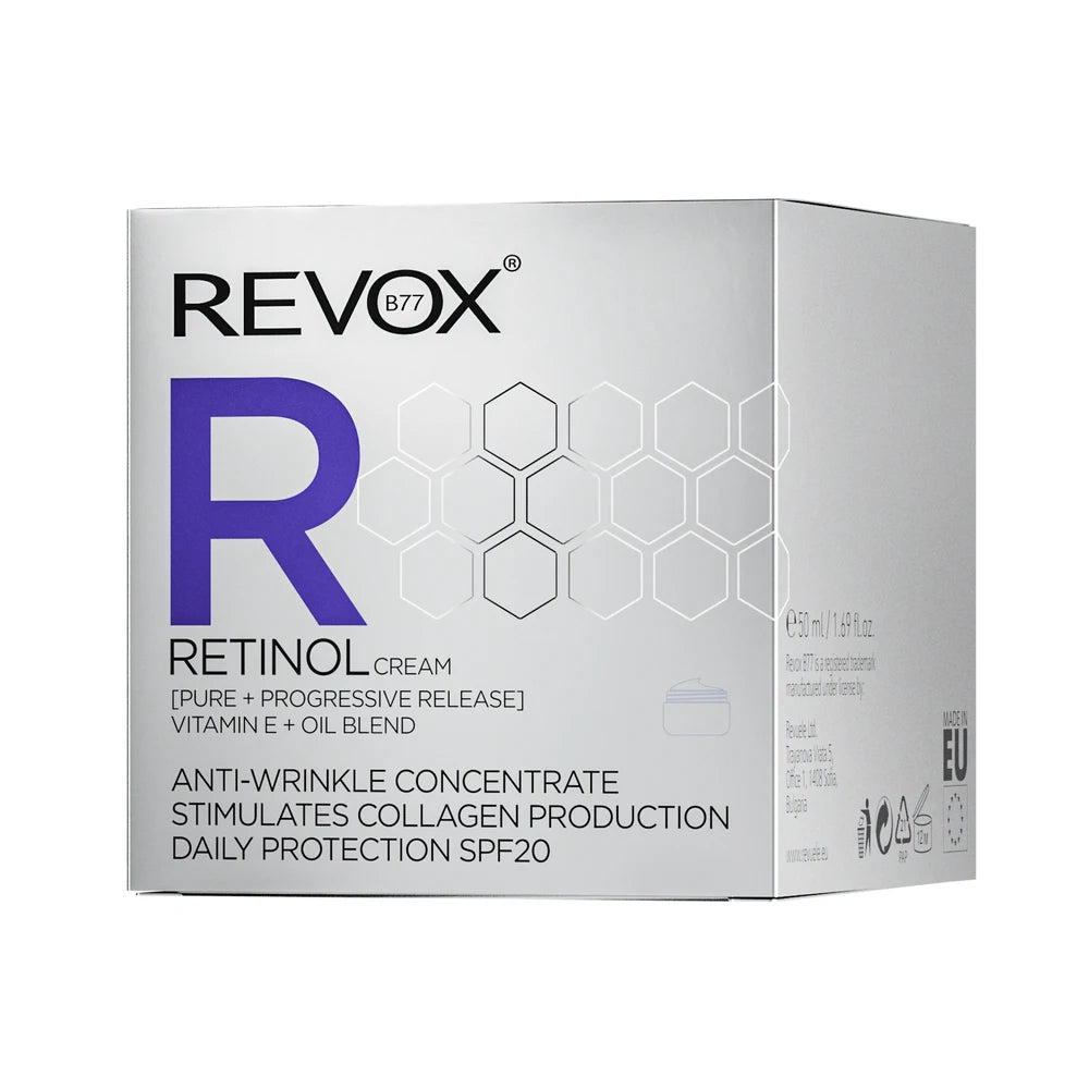 REVOX Retinol Cream Daily Protection SPF 20 - 50ml | ريفوكس كريم يومي مع spf20 - 50 مل