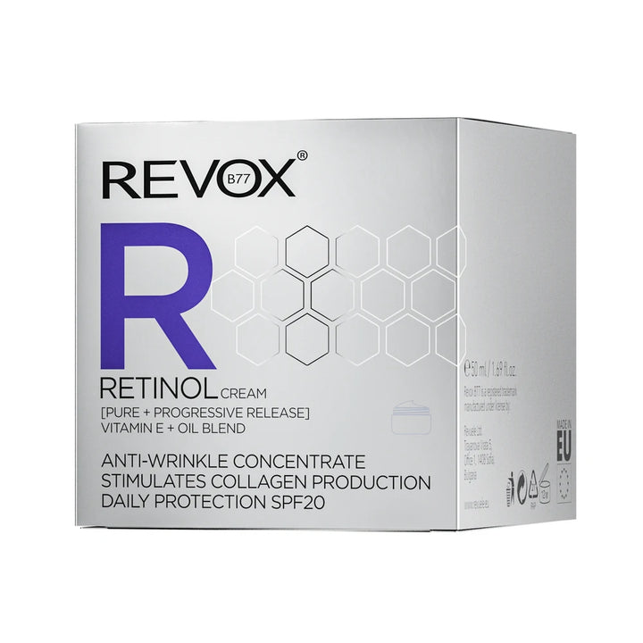 REVOX Retinol Cream Daily Protection SPF 20 - 50ml | ريفوكس كريم يومي مع spf20 - 50 مل