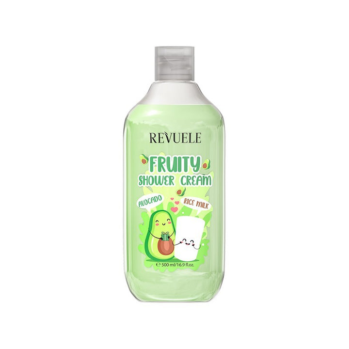 Revuele Fruity Shower Cream Avocado & Rice Milk - 500ml | ريفويل غسول استحمام بالأفوكادو وحليب الأرز - 500 مل
